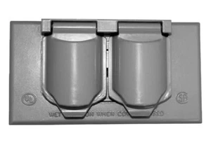 Sigma Electric 14245 Aluminium grau 1-Gang Duplex Buchsenabdeckung 4,5 Zoll - Bild 1 von 1