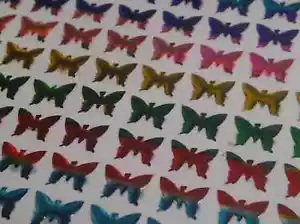 220 selbstklebende Schmetterling Edelstein Aufkleber 8 x 6 mm mehrere helle Farben - Bild 1 von 1
