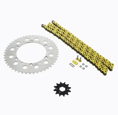 Kawasaki 95-06 KDX200, 97-05 KDX220 Yellow O Ring Chain Sprocket Slv 12/48 110L - Image 1 of 4