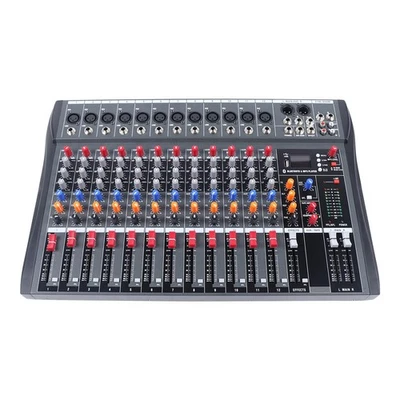 12-Channel Pro USB Bluetooth Live Studio Audio Mixer Power Mixing Console Board - Image 1 of 4