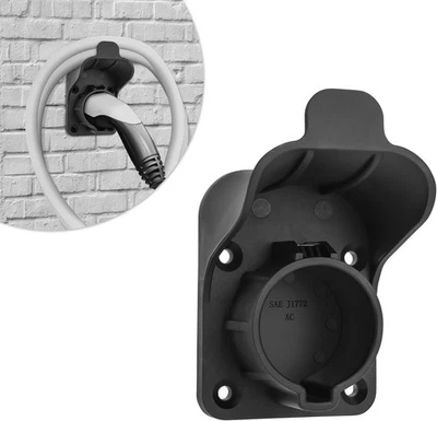 Soporte de cargador EV, gabinete de cargador EV para exteriores montaje en pared soporte de cable de carga EV Foto 1 de 4