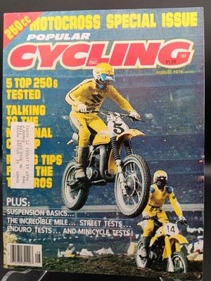 POPULAR CYCLING  AUG 78 250 Shootout CR vs KX vs RM vs YZ vs Maico Suzuki Mini's - Image 1 of 4