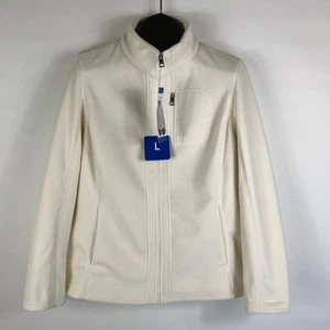 NUEVA Chaqueta Andrew Marc Acanalada Cremallera Completa Para Mujer Grande Crema Bolsillos Exterior - Imagen 1 de 12