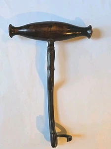 Antique 1800s Dental Tool Tooth Extractor, W/ Nice Wood Handled Tooth Key, 6" - Picture 1 of 7