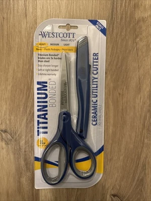 Westcott Titanium Bonded Scissors and Ceramic Utility Cutter - Image 1 of 2