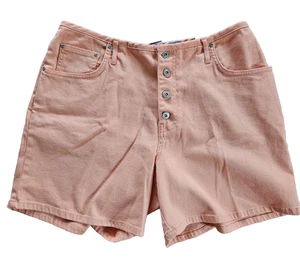 Damen Shorts Pfirsich Größe 18 Knopfverschluss LA Blau - Bild 1 von 9