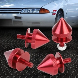 24MM X 28MM ALUMINUM RED SPIKY STYLE BUMPER QUICK RELEASE FASTENER KIT 2-PAIR - Picture 1 of 5
