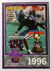 1998 Vintage Kansas State Wildcats Football Card 1996 Chris Canty Card KSU - Foto 1 di 12
