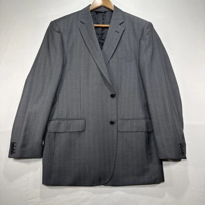 Костюм дорожный Saks Fifth Avenue Ermenegildo Zegna размер 44R серые полоски костюм - Изображение 1 из 4