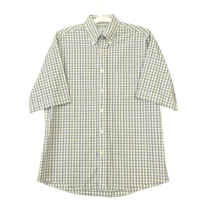 ENRO Men's Multicolor Non-Iron Poplin Short Sleeve Button-Up Preppy Shirt SZ M - Picture 1 of 8