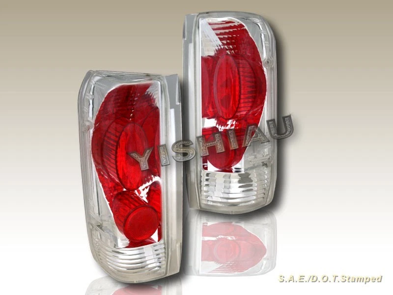 89 90 91 92-96 Ford F150 F250 F350 Bronco Tail Lights Clear  - Image 1 of 1