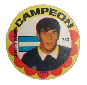 1966 Figuritas Crack Campeón Argentina Rookie Card Disc Hugo Orlando Gatti RC