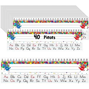 40 PCS Desk Nameplates, Waterproof Confetti Desk Name Tags with Alphabet, Num... - Picture 1 of 8