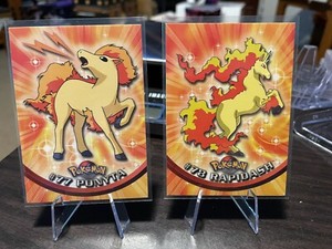 Topps Pokemon Ponyta #77 & Rapidash #78 Both Blue Label