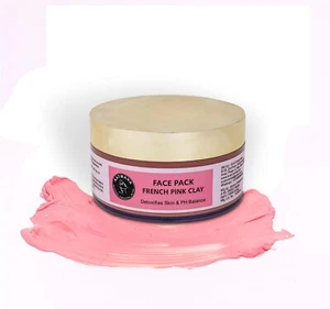 French Pink Clay Face Mask, Skin Firming, Exfoliating, Vegan, 250g - Picture 1 of 5