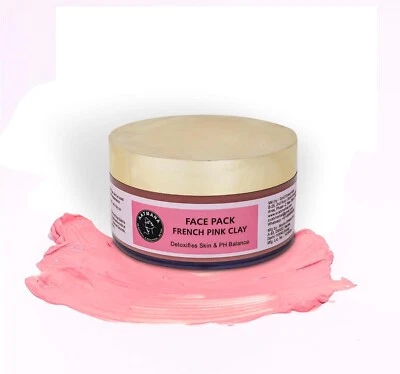 French Pink Clay Face Mask, Skin Firming, Exfoliating, Vegan, 250g - Image 1 of 4