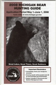 Michigan DNR 2008 Black Bear Guide Digest Law licencia de cazador - parche Mi-Ciervo - Imagen 1 de 1