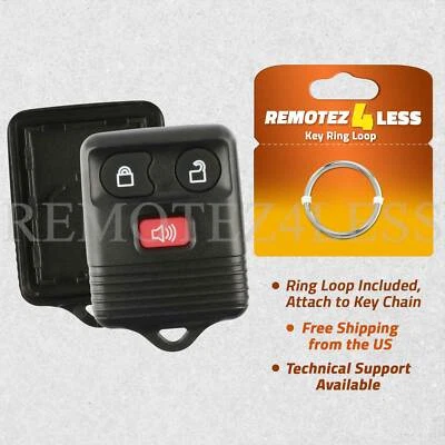 New Replacement Keyless Alarm Remote Shell Pad Key Fob Case 3 Button for Ford - Image 1 of 4