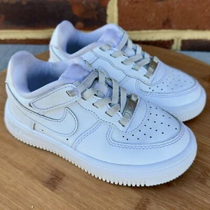 Nike Air Force 1 Low EasyOn Shoes Toddler PS Size 10C White Sneakers Trainers - Picture 1 of 11