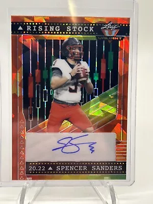 2022 Leaf Rising Stock Spencer Sanders RS-JT1 (Crystal Orange) 5/20 - Image 1 of 2