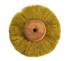 5" Circular Brass Brush Tool Crimped Wires Metal Jewelry Cleaning Polishing