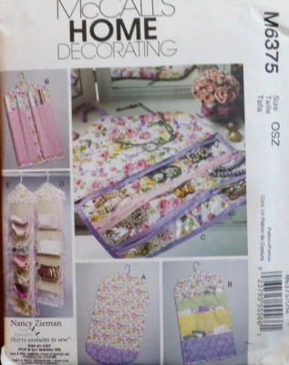 McCall's Sewing Pattern M6375 Nancy Zieman Garment Bag Organizers One Size UNCUT - Image 1 of 4