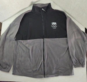 Chaqueta polar gris del equipo del Comité Olímpico de Estados Unidos de Londres para hombre talla XL - Imagen 1 de 12