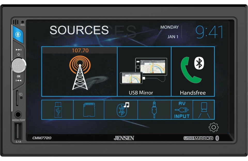 Mazda RX8 2004-2008  Radio Jensen CMM7720 7'' Bluetooth Mechless Google Apple - Image 1 of 1