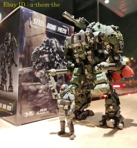 (In-Stock @ a-team-the) JOYTOY STEEL BONE PAL H05 1/25 Army Green Version Mecha  - Picture 1 of 12