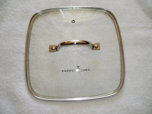 Kupfer Chef 10" Quadratisch Belüftet Ersatz Deckel mit Griff $0 S/H Pfanne Abdeckung Nur - Bild 1 von 2