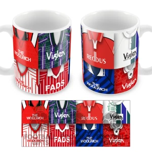 Charlton Retro Shirts Classic Kits Montage Mug Cup Great Gift Top Quality - Picture 1 of 1