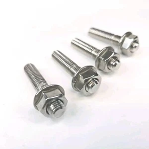 Stainless Steel Exhaust Port Stud / Nut Kit For Harley Davidson #2188-4 - Picture 1 of 3
