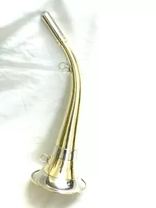Cuerno de caza de latón edición especial hecho de latón y cobre blanco con cinturón. - Imagen 1 de 5