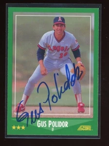 1988 Score GUS POLIDOR Signed Card autograph AUTO ANGELS BREWERS CLEAN! - Picture 1 of 1