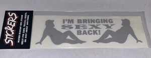 I’M BRINGING SEXY BACK Funny Vinyl Decal Sticker Mud Flap Trucker Grey Lettering - Picture 1 of 2