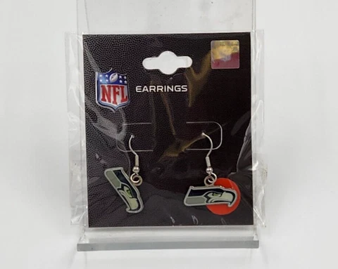 Seattle Seahawks NFL Team Logo Licensed Dangle Style Earrings Cover