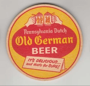 PENNSYLVANIA DUTCH Old German Beer Coaster LEBANON VALLEY BREWING 1950s-60's PA - Picture 1 of 1