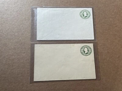 US 1861 Postal Stationery Pair =#U40 &U41 +Unused +2 Paper Types +SCV=195$ - Image 1 of 2