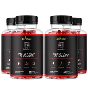 AlphaBites ACV - Keto & Weight Support- 4 Bottles- 240 Gummies - Picture 1 of 5