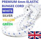 BUNGEE CORD ELASTIC SHOCK ROPE 6mm, 1m-10m LUGGAGE STRAP CAMPING BOAT TIE DOWN