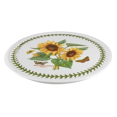 Botanic Garden 12" Entertaining Platter, Sunflower Motif - Durable Porcelain ... - Image 1 of 4
