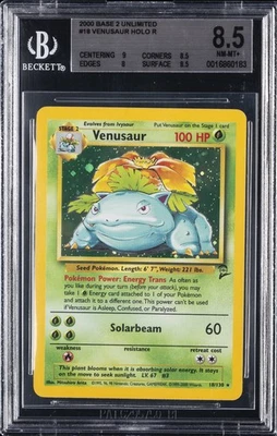 2000 POKEMON BASE SET 2 UNLIMITED HOLO #18/130 VENUSAUR BGS 8.5 - Image 1 of 2