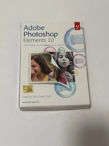 Adobe Photoshop Elements 10 for PC, Mac New Sealed - Picture 1 of 2