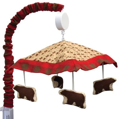 Northwoods Baby Crib Mobile with Dancing Bears Musical Relaxing Nursery Decor - Image 1 of 3