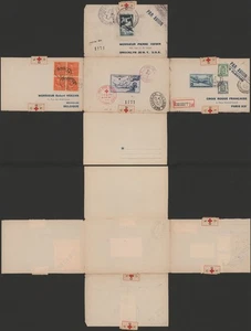 Belgium 1947 - Red Cross Flight Cover to France / USA R572 - Picture 1 of 1