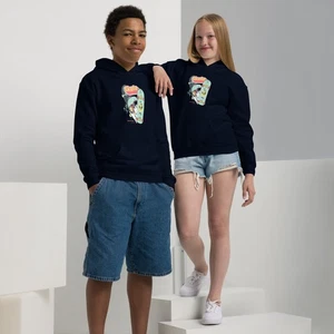 Youth Heavy Blend Hoodie, Skateboarding Hoodie For Girls and Boys - Picture 1 of 6