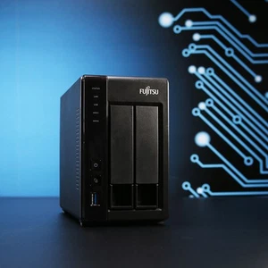 Fujitsu Celvin QE707 // 2-Bay NAS // 2x 3,5" SATA, 2x Gb LAN - Bild 1 von 5