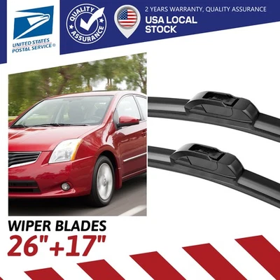 Set of 26"+17" Front Windshield OEM Wiper Blades Fit For Subaru Legacy 2015-2016 - Image 1 of 4