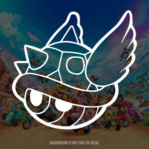 Mario Kart World - Blue Shell Vinyl Decal Sticker - Picture 1 of 3