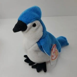 Rocket Blue Jay TY Beanie Baby RARE with Tag Errors and MINT Condition Bluejay - Picture 1 of 24